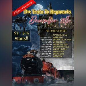 🚂 DECEMBER 28th! TRAIN TO HOGWARTS 🚂 LIKE ❤️ This Listing To Be Notified!!